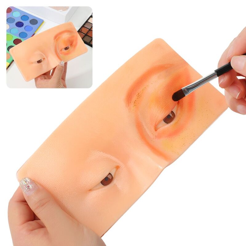The Perfect Aid to Practicing Makeup Face Eyes Makeup Mannequin Silicone Practice Board/Pad Silicone Bionic Skin For Eyelash