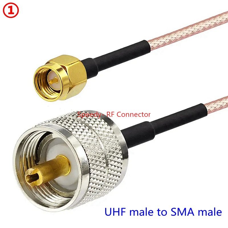 Kabel RG316 PL259 SO239 UHF męski żeński na SMA RPSMA męski żeński złącze RP-SMA na PL-259 SO-239 UHF niska strata szybka dostawa
