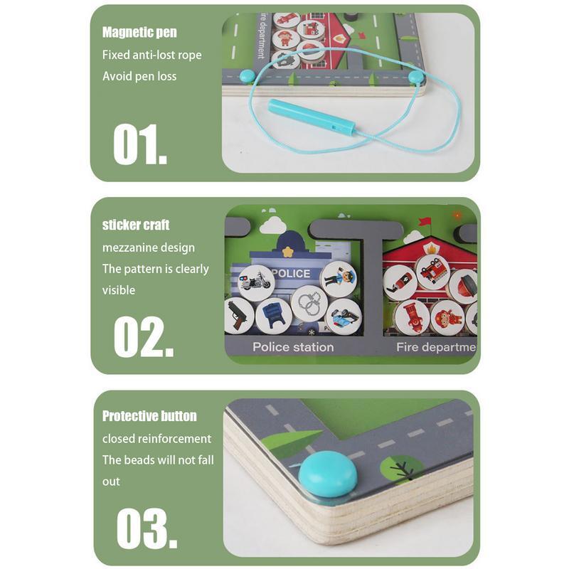 Magnet Board Puzzle Game Classification Matching Board Magnetic Classification Game Magnetic Beads Montessori Toys