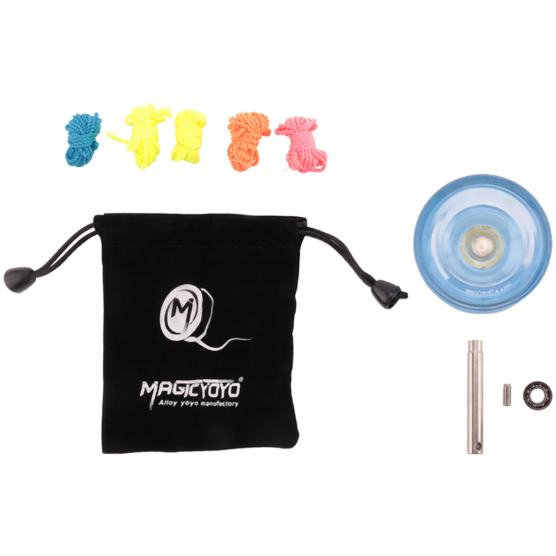 MAGICYOYO K2 Plus Crystal Responsive Yoyo,Dual Purpose Yo-Yo with Replacement Unresponsive Bearing for Intermediate,Blue