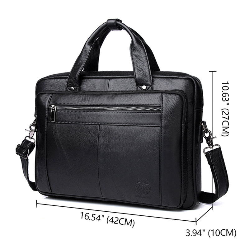 SCHLATUM-Maleta de Couro Genuíno para Homens, Luxo Business Crossbody Bag, Moda Couro Ombro Messenger Handbag, 15.6"