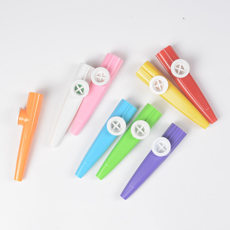 Новые музыкальные инструменты Kazoo 1 шт., красные, белые, оранжевые, розовые пластиковые прибл. 10 г для празднования дня рождения