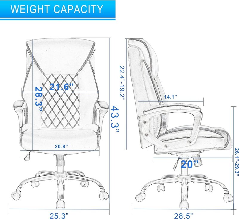 Офисное кресло, компьютерное кресло, эргономичное кресло с высокой спинкой, офисная мебель