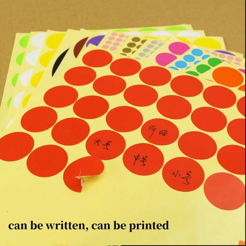 Pegatina de puntos redondos de colores, etiqueta adhesiva de escritura a mano, bricolaje, pegatinas hechas a mano, 6120 piezas, 6mm