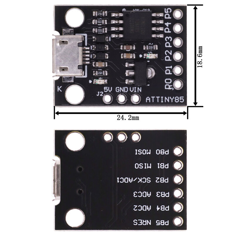 لوح تطوير TYPE-C صغير ATTINY85 من attini أزرق أسود TINY85 وحدة لأردوينو IIC I2C USB ATTINY45