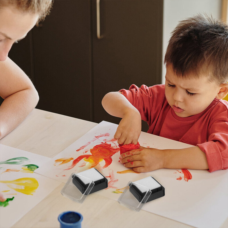 15 stücke leere Kinder Tinten Pads DIY Tinte Finger abdruck Handabdrücke Quadrat Kinder Tinten Pads Vorlage Färbung Craft Board Ersatz
