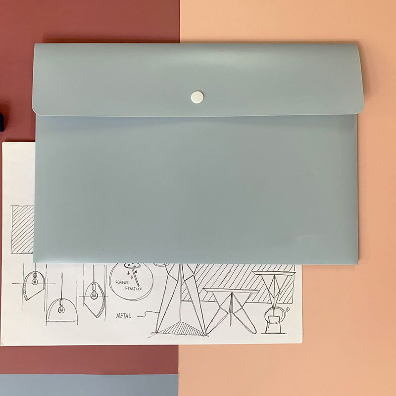 Folder Organizer z klamrą niebieski zielony różowy 32x23cm dla nauczyciela biura szkolnego