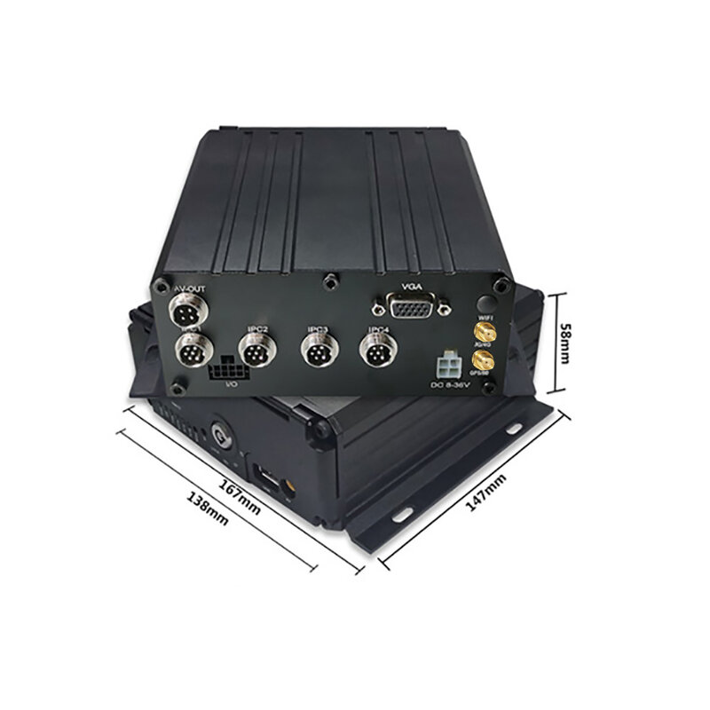 4G Coaxial เครื่องบันทึกวิดีโอเครือข่ายตำแหน่ง GPS ระบบ TruckVTrainVShip การตรวจสอบ4CH โฮสต์มือถือ NVR