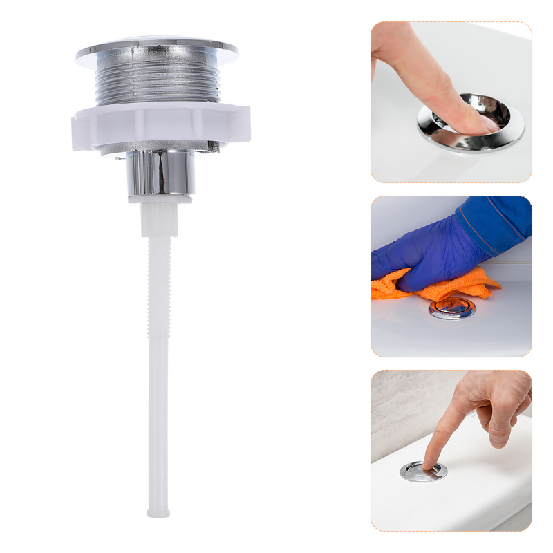 Toilet Button Water Tank Replacement Accessory for Universal Flush Round Head Component Closestool Bathroom