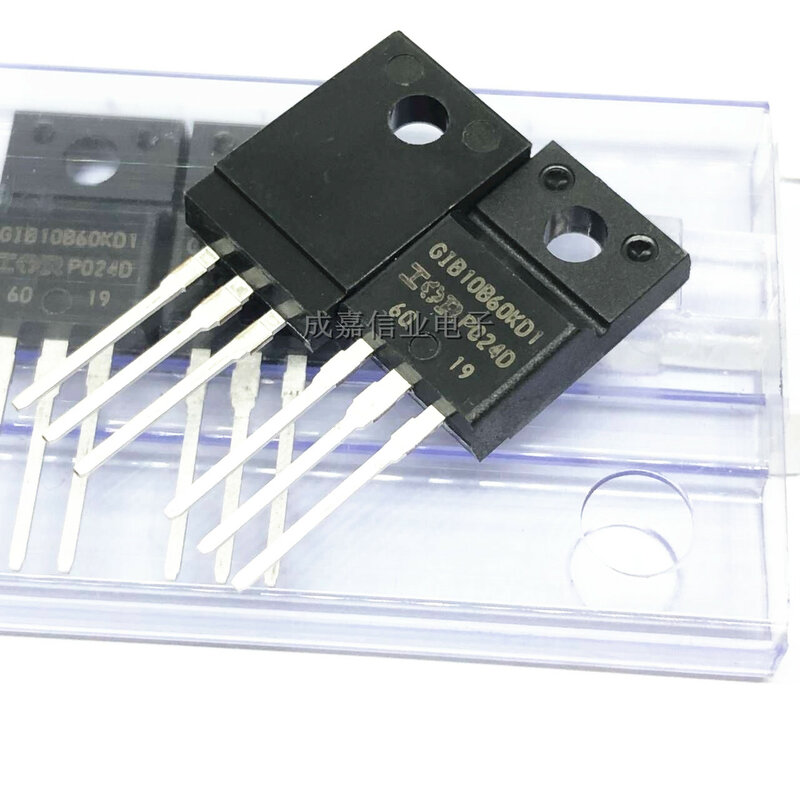 10 개/묶음 IRGIB10B60KD1P TO-220-3 GIB10B60KD1 IGBT 트랜지스터, 600V 16 A Low-Vceon