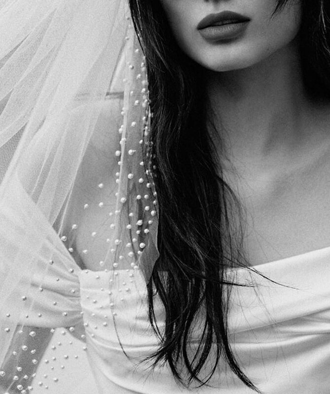 للمرأة لؤلؤ تول الحجاب الزفاف, عاجي, درجة عالية, طبقة واحدة, طويل مع مشط, اكسسوارات الزفاف, الجمال الحلو, موضة 2023