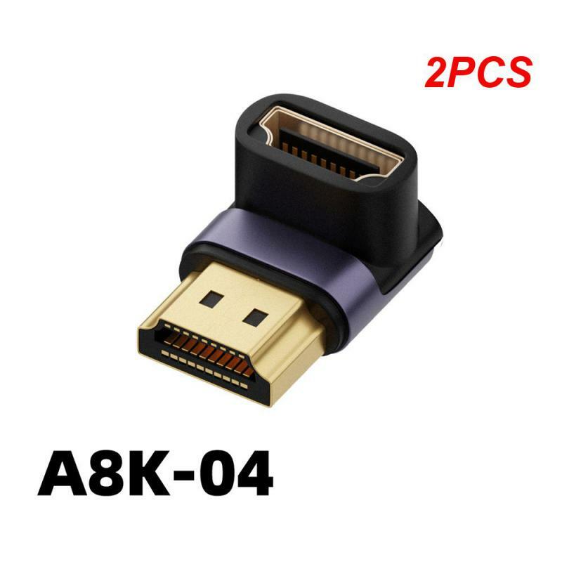 2PCS 2.1 Adapter do kabla kabel męski na żeński konwerter dla HDTV PS5 Laptop 4K przedłużacz żeński do żeńskiego