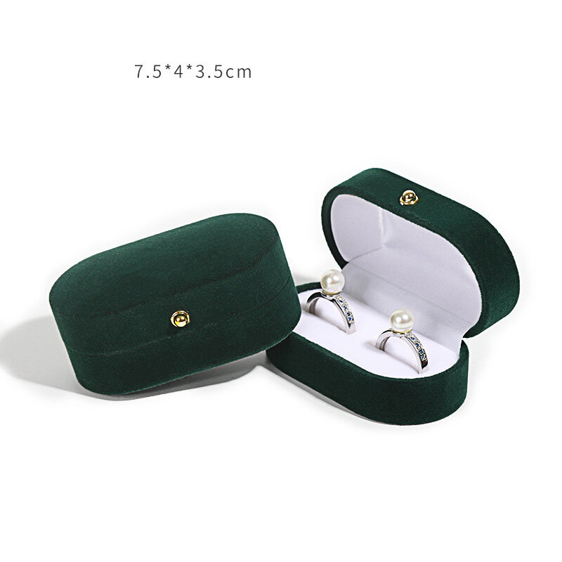 กล่องใส่แหวนกำมะหยี่กล่องใส่เครื่องประดับสตั๊ดคู่กล่องใส่ต่างหูแต่งงานที่เก็บของจัดงานของขวัญ