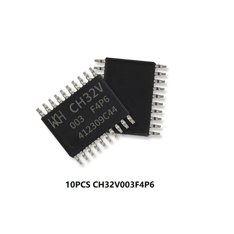 CH32V003อินเทอร์เฟซบุกหลายชิ้น/ล็อต10 MCU RISC-V2A สายเดี่ยวระบบอินเตอร์เฟซแก้จุดบกพร่องความถี่48เมกะเฮิรตซ์