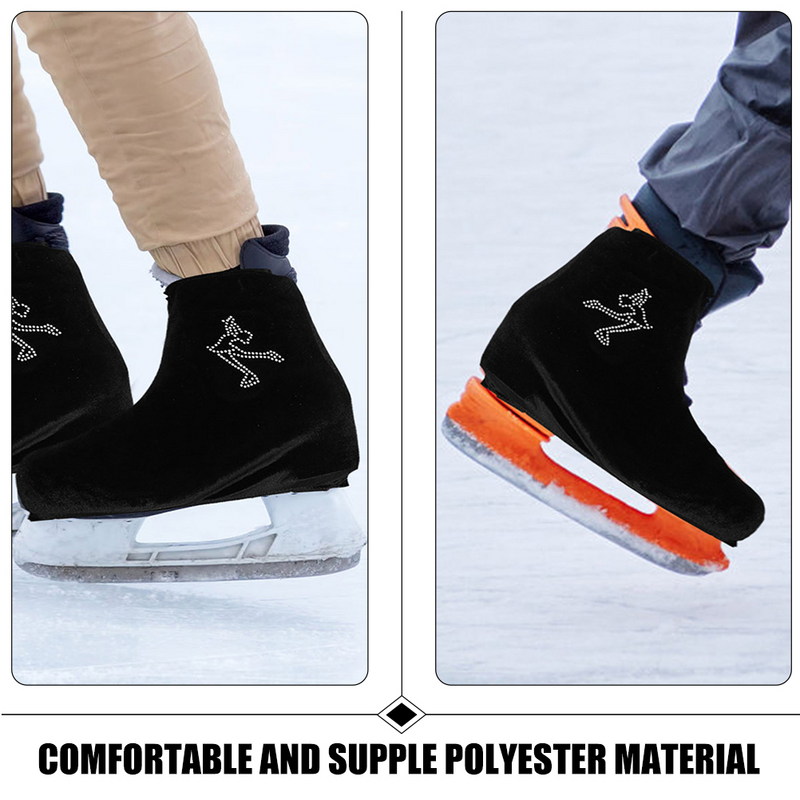 Fundas para zapatos de patinaje artístico, funda protectora para patín de ruedas, ropa de hielo, lavable, de poliéster