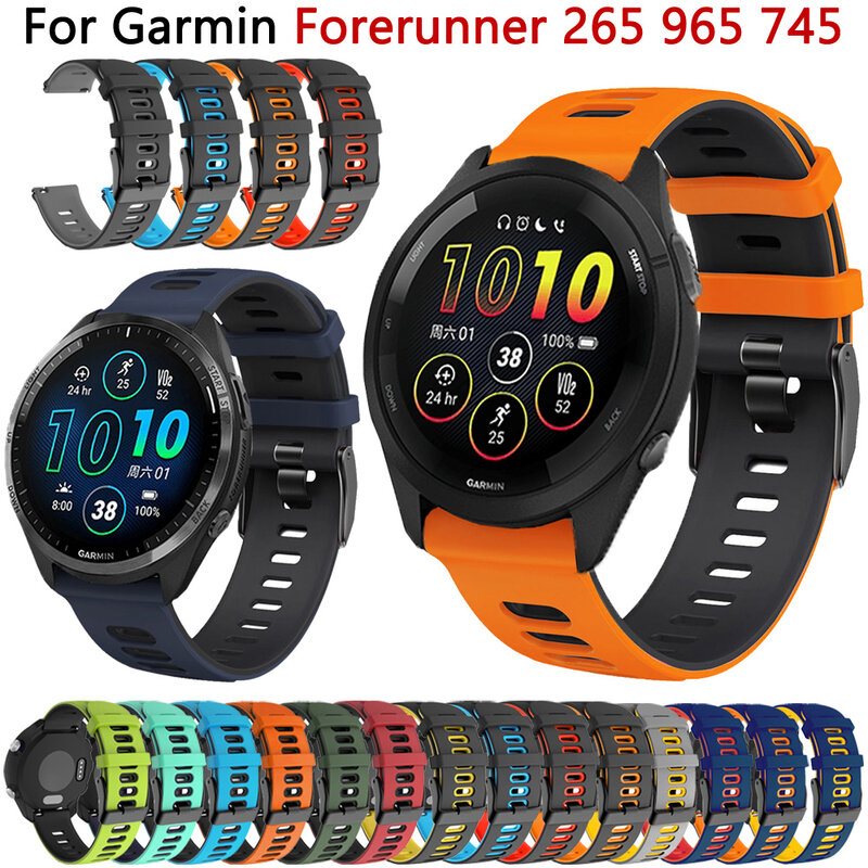 Bracelet de montre en silicone pour Garmin Forerunner, bracelets de remplacement, bracelet Vivoactive 4 Venu 2, 22mm, 965 m, 265 m, 745 m, 255m
