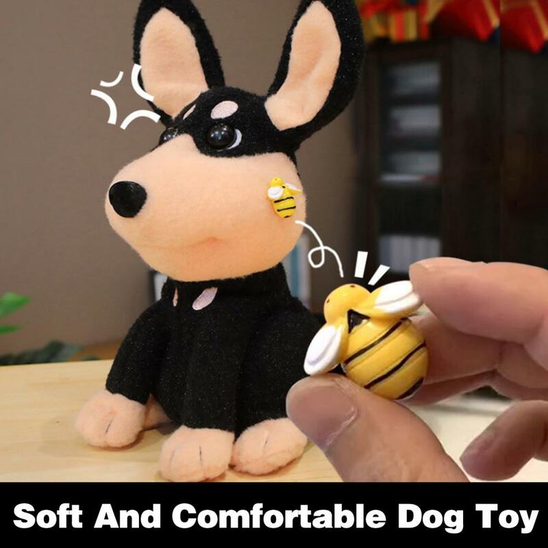Brinquedo elétrico do cão do luxuoso para crianças, cantando, latindo, cauda-abanando, abelha, filhote de cachorro, calmante, companheirismo, aniversário