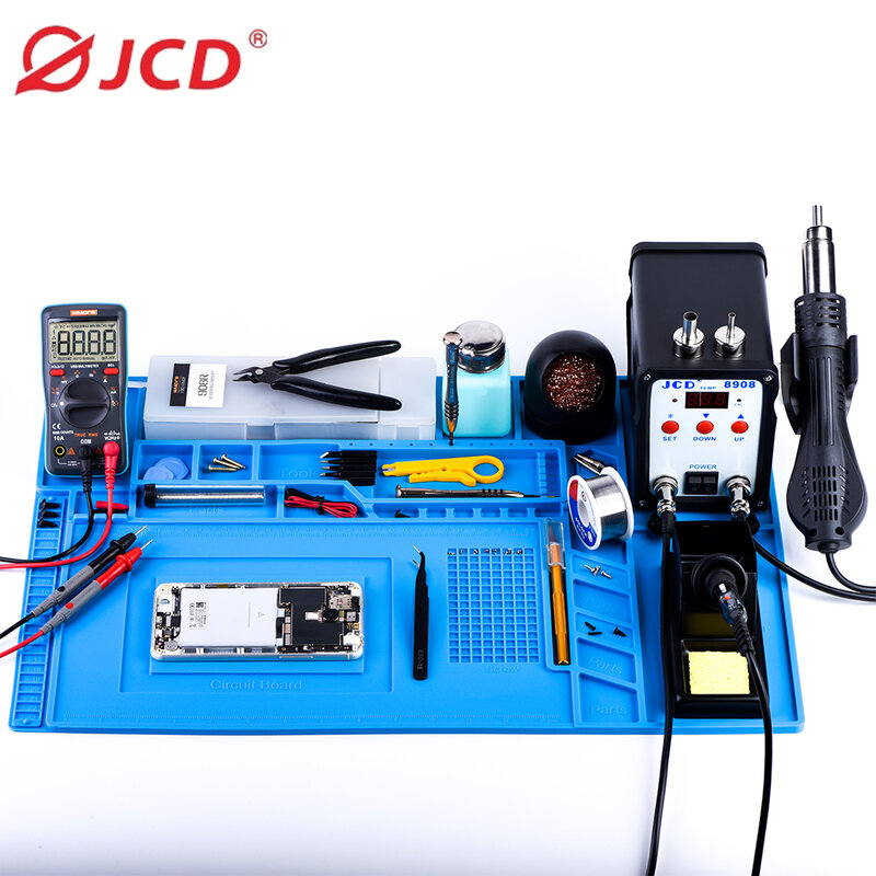 ESD Heat Insulation Soldering Working Mat With magnet Silicone insulation pad High temperature resistance welding Working Mat