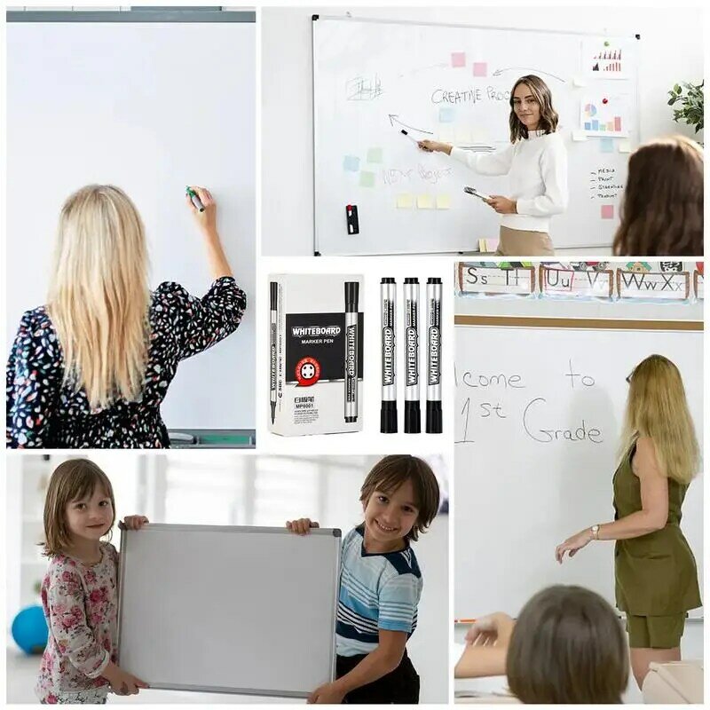 Dry Erase Markers For Kids Wet Erase & Dry Erase 10 Pcs Fade-Resistant Smudge-Proof Whiteboard Pens For School And Home