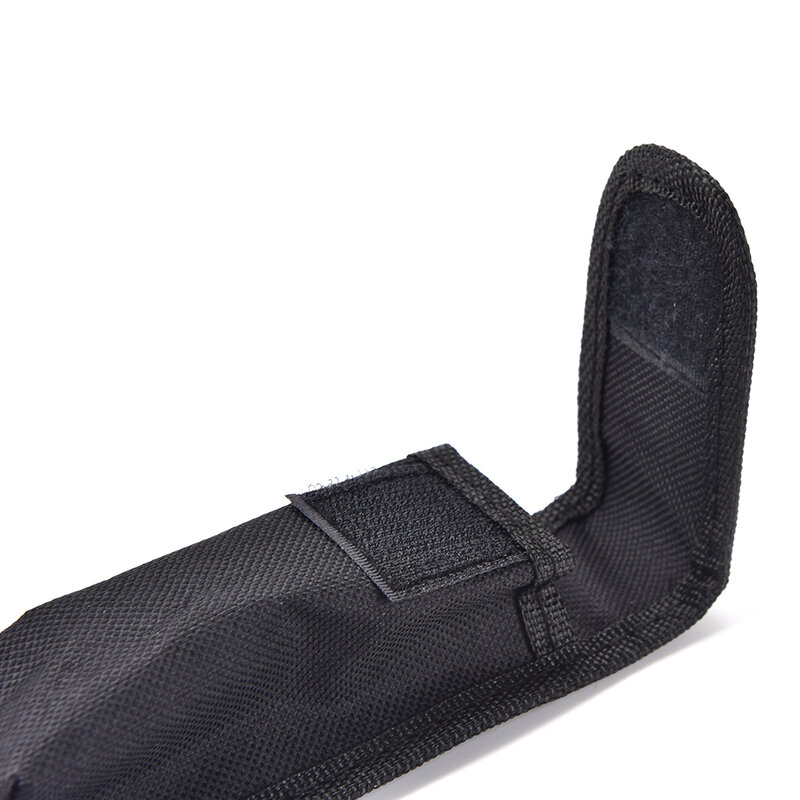 Funda de nailon para linterna, cinturón de cintura de diseño único, color negro, para exteriores, 1 unidad