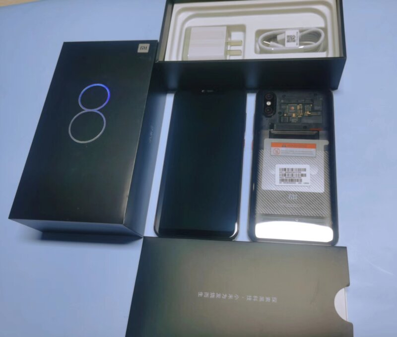 Xiaomi-teléfono inteligente Mi 8 pro, smartphone con Android, Snapdragon 845, carga de huellas dactilares, 18W, 1080x2248