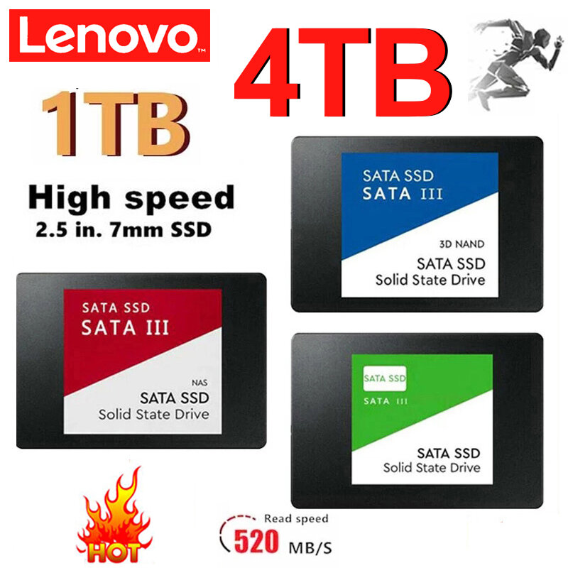 Lenovo szybki SATA SSD 2.5 cal szybki dysk SSD 480GB 500GB HD 1TB wewnętrzny SSD 2TB dysk półprzewodnikowy do laptopa SSD Notebook