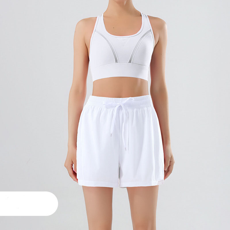 New Summer Sports Set Shockproof Sports Bra Women's Loose and Anti Walking Light Quick Drying Shorts Running Yoga Set