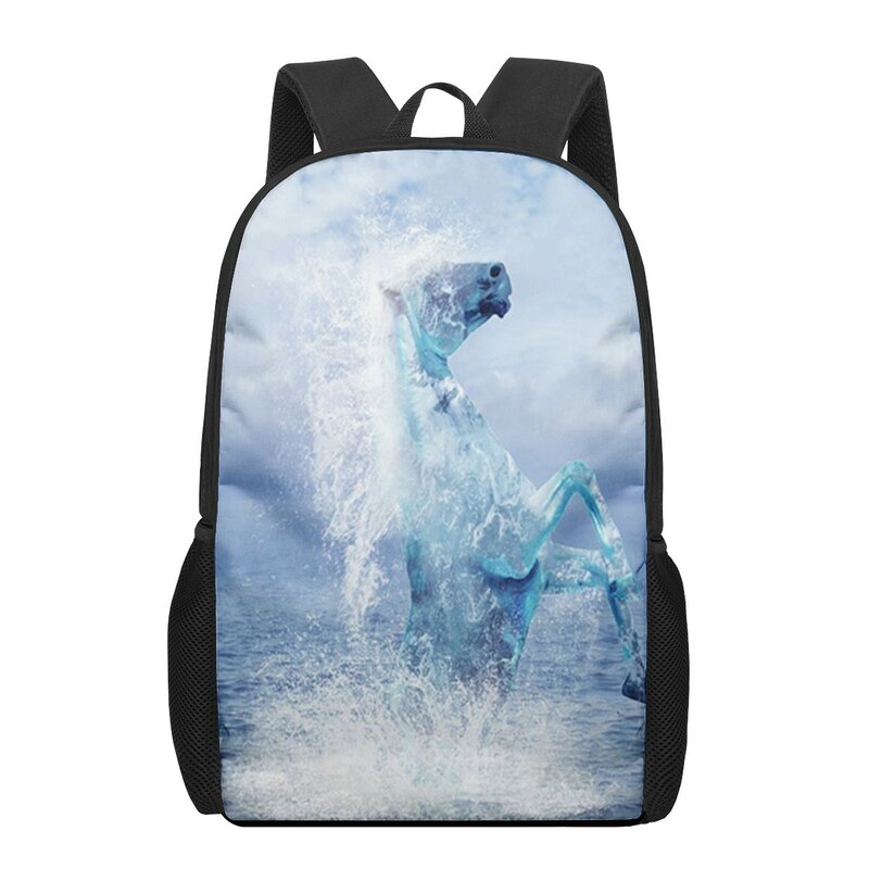 Horse 3D Pattern School Bag for Children Girls Boys Casual Book Bags Kids Backpack Boys Girls Schoolbags Bagpack
