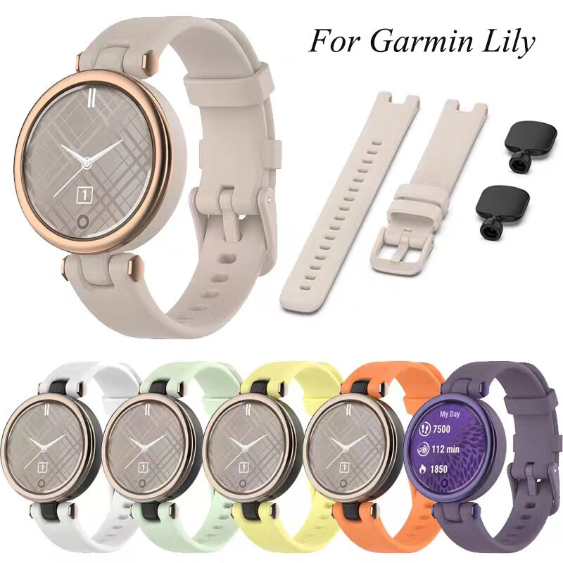 Do Garmin lily Watchband część wymienna inteligentnego zegarka miękkie silikonowe opaska sportowa paski do Garmin lilia bransoletka akcesoria Correa