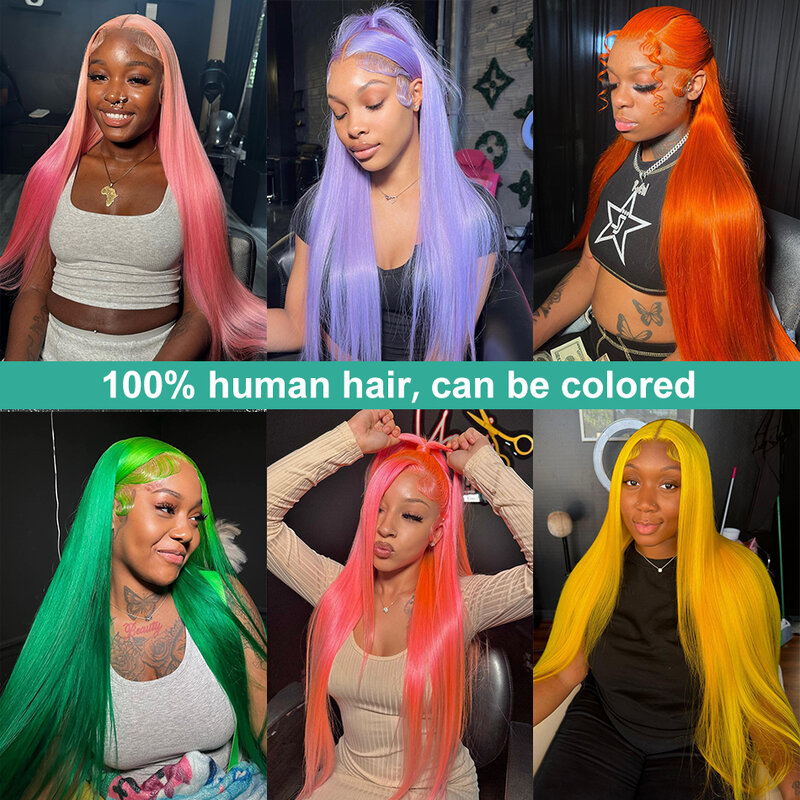 180 Dichtheid 613 Blonde Rechte 13X6 Lace Frontale Pruik Braziliaanse Gekleurde Lijmloze Pruiken Voor Vrouwen 13X4 Lace Front Human Hair Pruiken