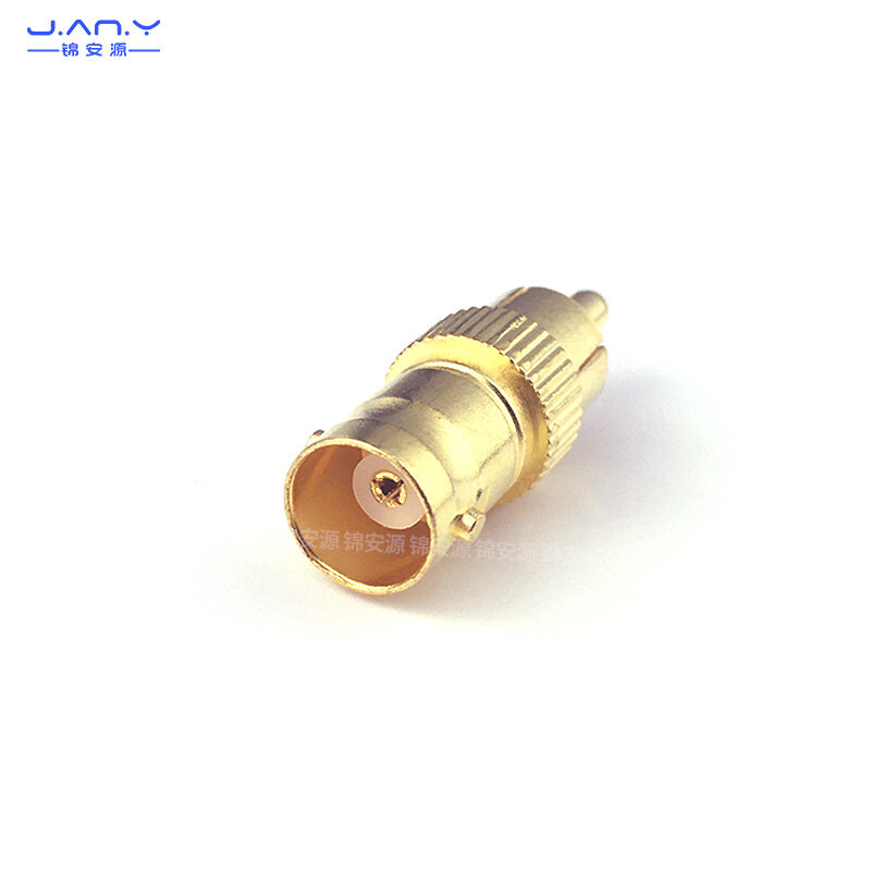 Áudio e vídeo conector coaxial q9, cobre puro, banhado a ouro, adaptador sdi, bnc fêmea para rca macho, 1 peça