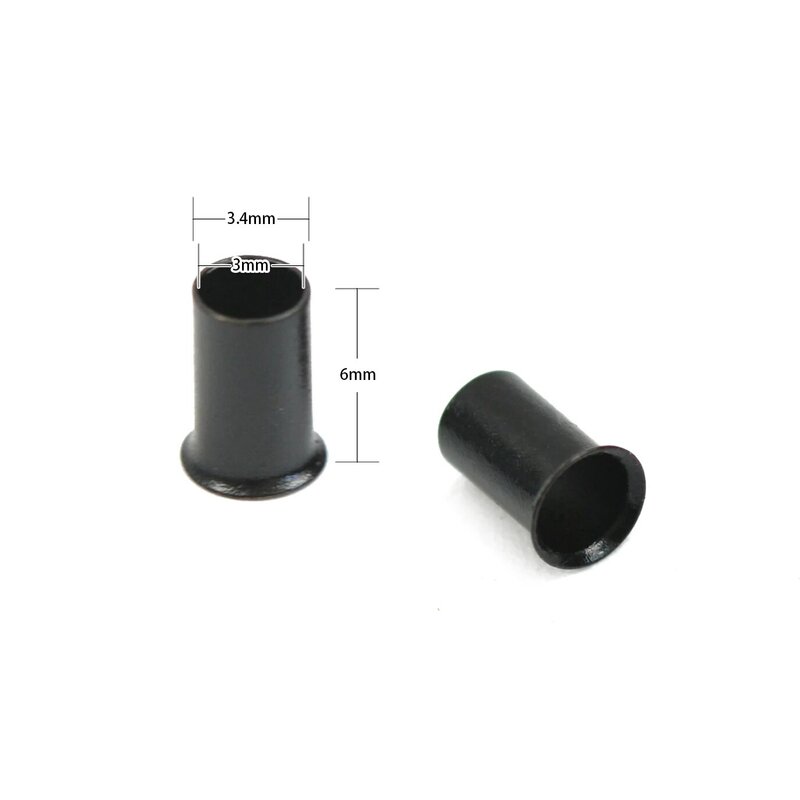 3.4mm 500 pezzi Euro Lock svasato svasato Micro rame tubo anelli perline collegamenti per le estensioni dei capelli I-tip