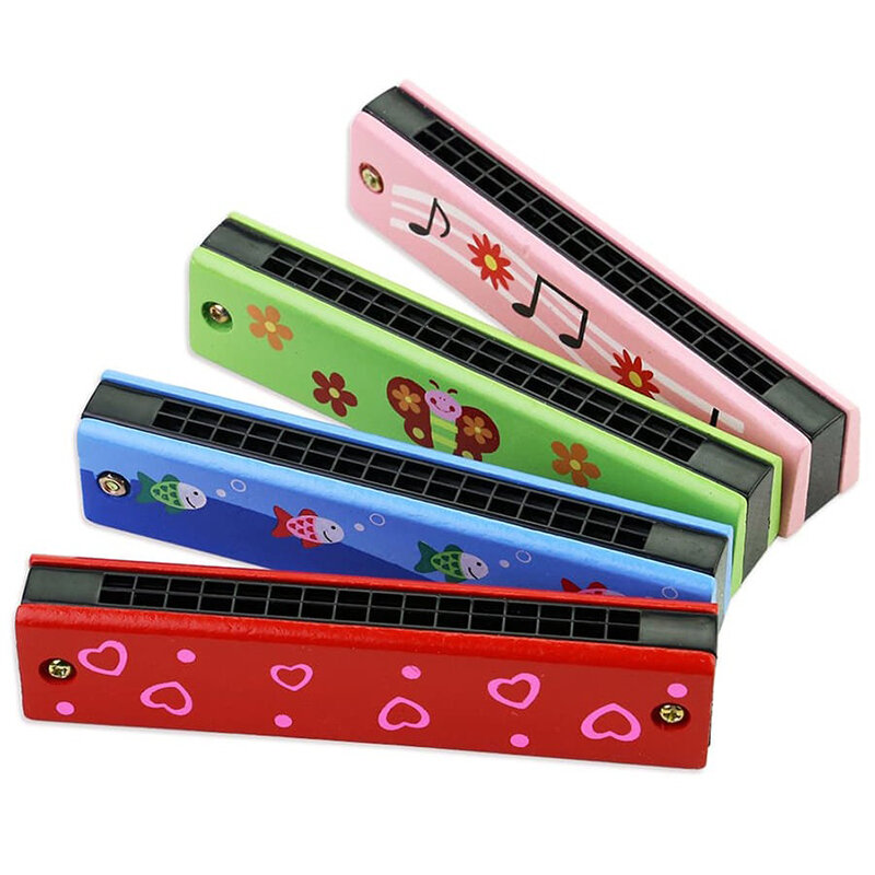 Children Wooden Harmonica Musical Instrument Toys Music Teaching Aids Puzzle Early Education Kindergarten Beginners TMZ