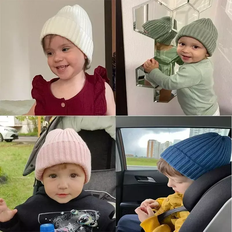 เด็กฤดูหนาวหมวกสำหรับทารกแรกเกิดเด็กชายโครเชต์ Bonnet Balita Perempuan หมวกเด็กอุปกรณ์ประกอบฉากการถ่ายภาพเด็กอุปกรณ์เสริมอุ่น Stuff
