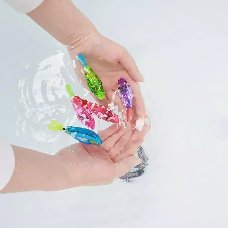 Electronic Fish Pets com Iluminação Flash, Mini Animal Marinho, Brinquedo elétrico de natação, Peixe a pilhas, Presentes para crianças