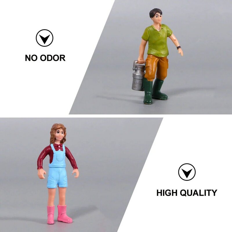 5 stücke Bauern menschen Figuren handgemalte Bauern modelle Modell Menschen Spielzeug Spielset für Kinder Toldder Kinder