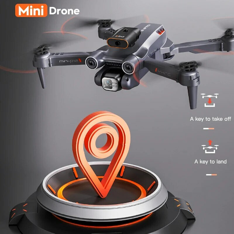 P12 Dual Camera Aerial Photography Optical Flow Positioning Foldable Unmanned Aerial Vehicle Remote Controlled Aircraft Toy Gift