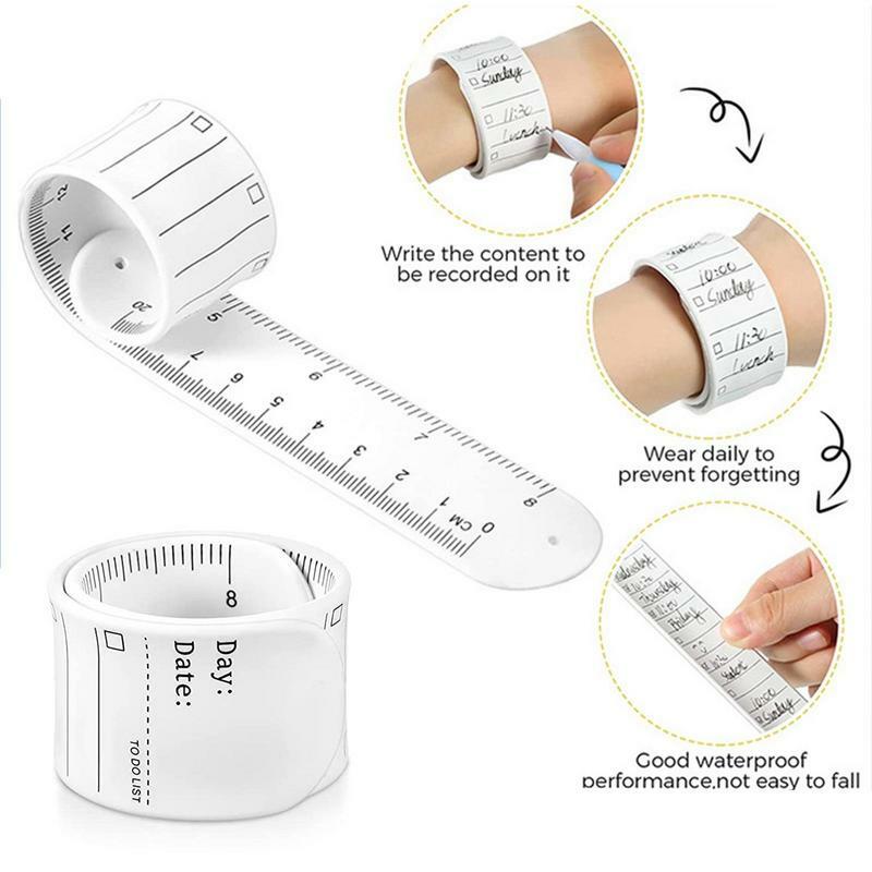 Wrist Bands For Event Reusable Memo Wristband Silicone To Do List Bracelet For Schedules Plans Goals Events Lists And