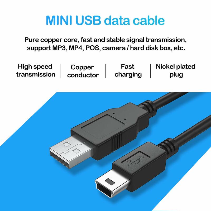 미니 USB 2.0 케이블 5 핀 미니 USB USB USB 빠른 데이터 충전기 케이블, MP3 MP4 플레이어 자동차 DVR GPS 디지털 카메라 HD 스마트 TV1/1.5m