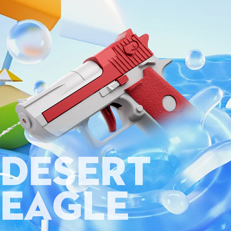 Desert Eagle mainan Pistol air musim panas, mainan pantai warna Retro jangkauan 10 Meter tekanan tinggi Non elektrik untuk anak laki-laki dan dewasa