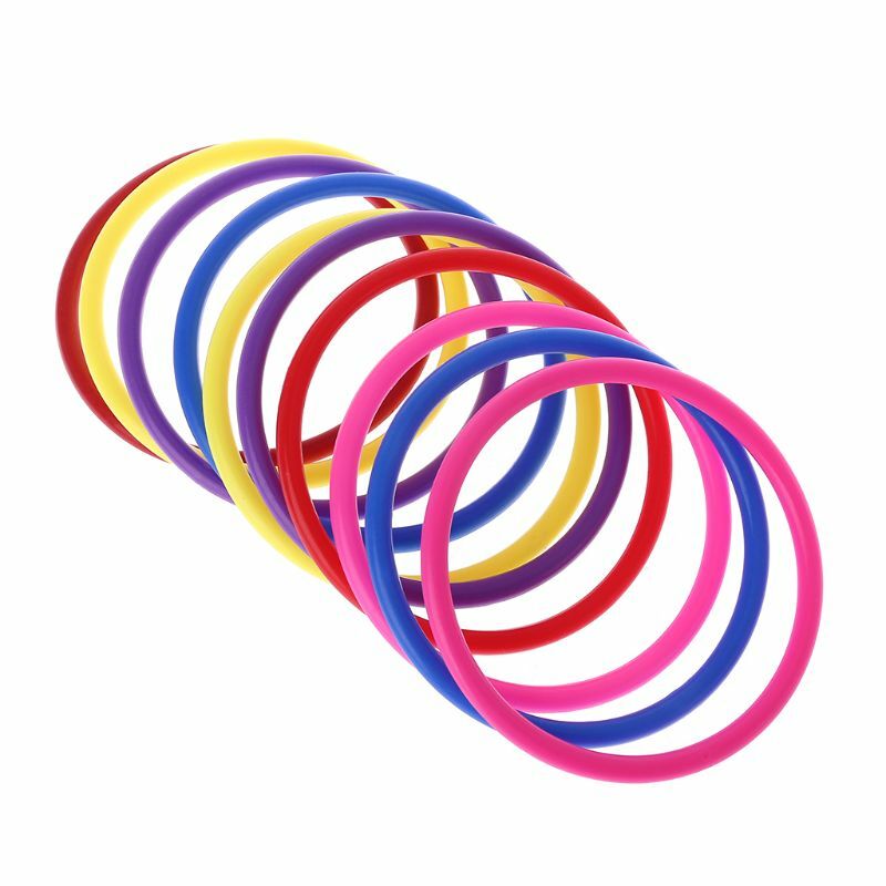 10 Pcs Plastic Toss Rings Target Throw Carnival Backyard Park Games Kids Intelli