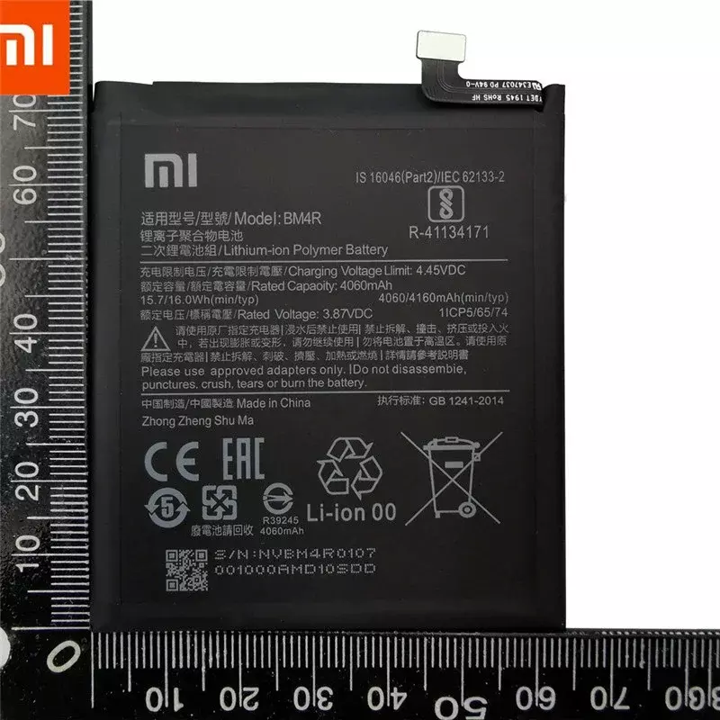 Batería Original Xiao Mi BM4R para Xiaomi Mi 10 Lite 5G BM4R, batería de teléfono de repuesto, 2024 mAh con herramientas gratuitas, 4160 años