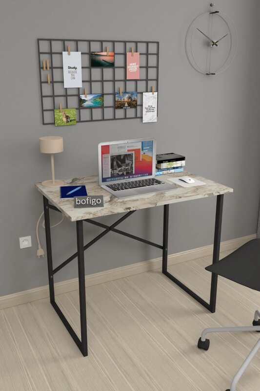 Офисный стол для ноутбука, компьютерный стол, офисный стол для курса, детский стол белого цвета 60x90