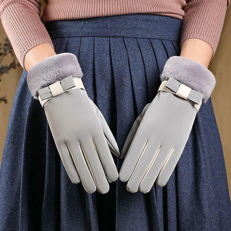 Gants coupe-vent thermiques à écran tactile pour femmes, gants chauds, résistants au froid, sports de plein air, cyclisme, hiver
