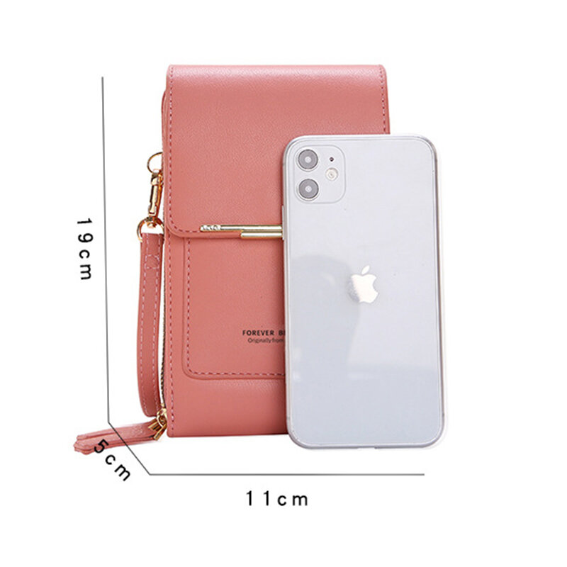 Crossbody sacos de ombro do telefone celular para as mulheres da tela de toque telefone carteira sacos de luxo 2022 senhoras cartão segurar bolsa embreagem bolsas