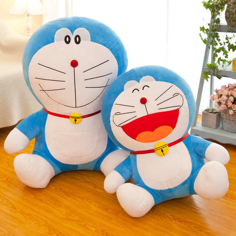 Kawaii Anime Qualidade Doraemon Gato Brinquedo De Pelúcia para Crianças, Boneca Alta, Almofada de Pelúcia Macia, Presentes de Aniversário para Meninas
