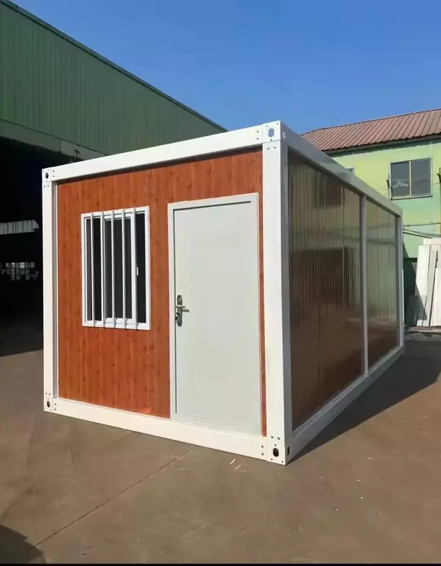 Casa móvil de contenedor personalizada, estructura de acero, casa de tablero móvil, montaje, vidrio extraíble al aire libre, habitación de luz solar