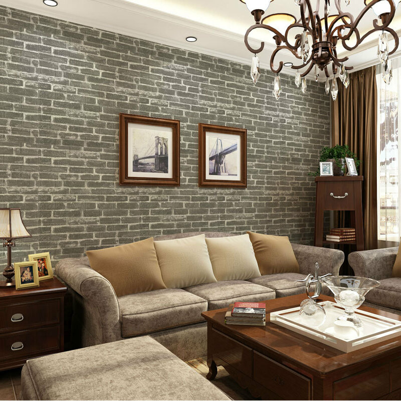 Pegatinas de pared 3D de imitación de ladrillo, sala de estar papel tapiz impermeable para autoadhesivo, decoración del hogar, 10 piezas, 35cm x 38cm
