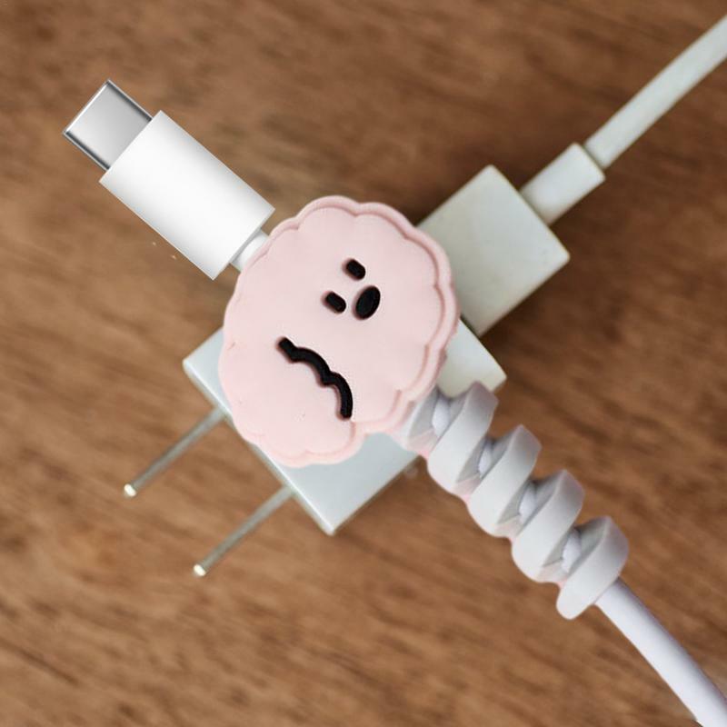 Cute Cable Protector Cartoon Animal Charging Cable Protector Cute Cord Saver per cavo USB gestione del cavo di ricarica colorato per