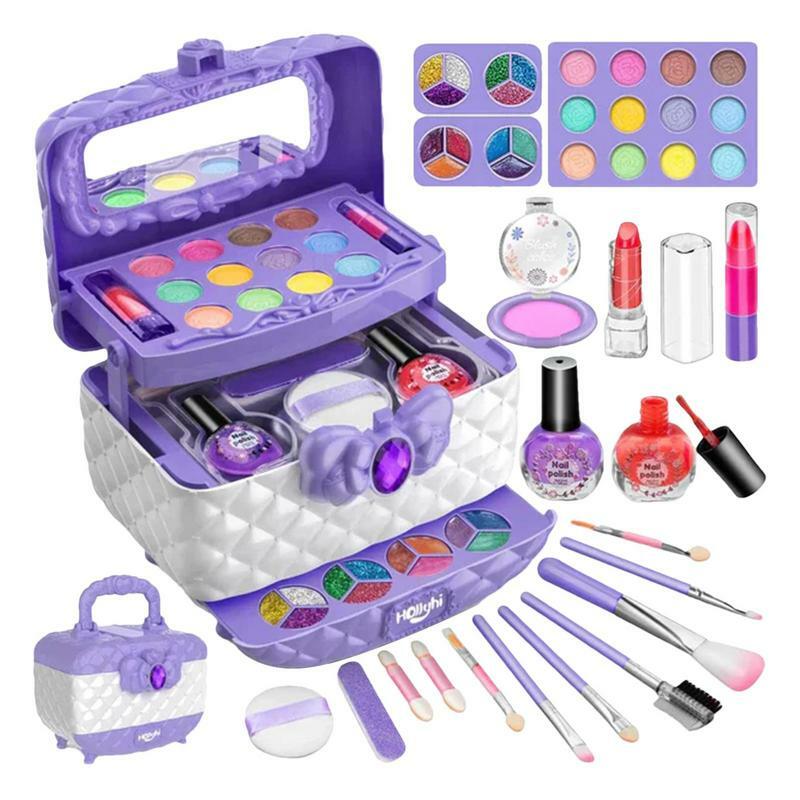 Crianças kit de maquiagem para menina lavável crianças brinquedos simulação conjunto cosméticos fingir brinquedos de maquiagem compõem brinquedos educativos para meninas